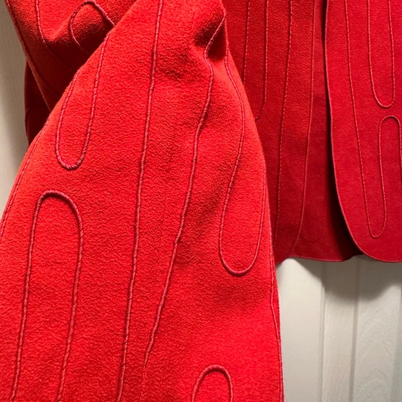 Vibrant Red Fabric - Made in USA - Picture 3 of 14